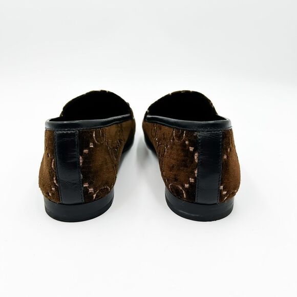 Gucci Loafers Horsebit Jordaan Velvet Flats GG Monogram Size 37.5, 7.5 - Picture 5 of 13